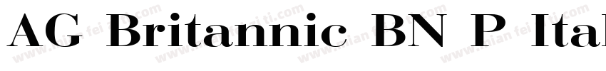AG Britannic BN P Italic alic字体转换